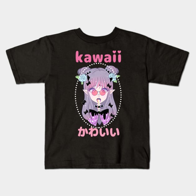 kawaii Kids T-Shirt by invaderceles